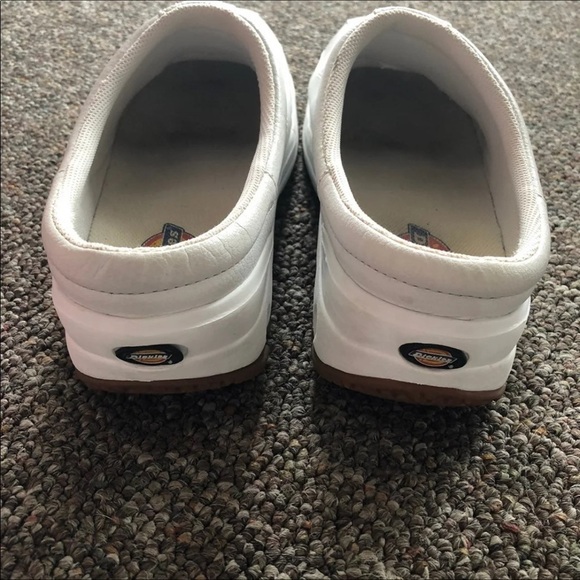 Dickies Shoes Women’s Size 10M White Slip‎ On Medical Leather Uppers - Picture 3 of 9
